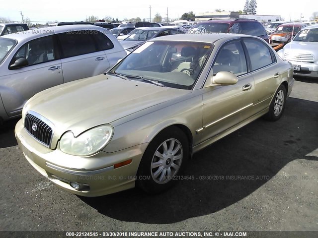 KMHWF35H64A061227 - 2004 HYUNDAI SONATA GLS/LX GOLD photo 2