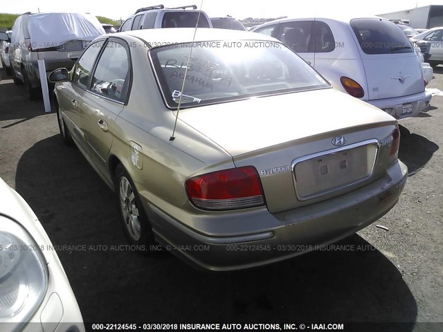 KMHWF35H64A061227 - 2004 HYUNDAI SONATA GLS/LX GOLD photo 3