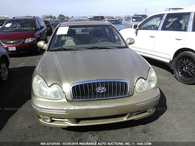 KMHWF35H64A061227 - 2004 HYUNDAI SONATA GLS/LX GOLD photo 6