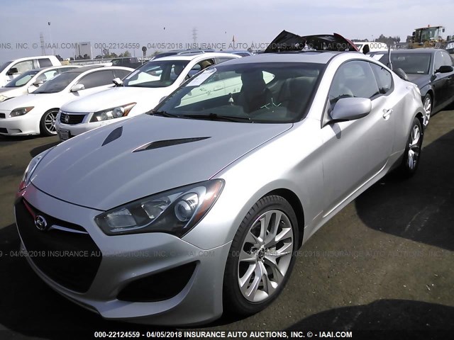 KMHHT6KD4DU096271 - 2013 HYUNDAI GENESIS COUPE 2.0T SILVER photo 2