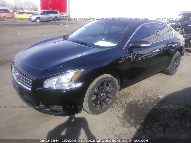 1N4AA5AP6BC846926 - 2011 NISSAN MAXIMA S/SV BLACK photo 2