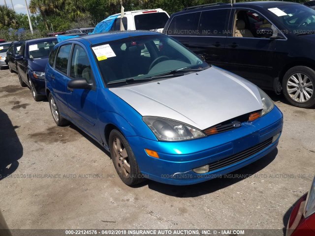 3FAFP37332R142763 - 2002 FORD FOCUS ZX5 BLUE photo 1