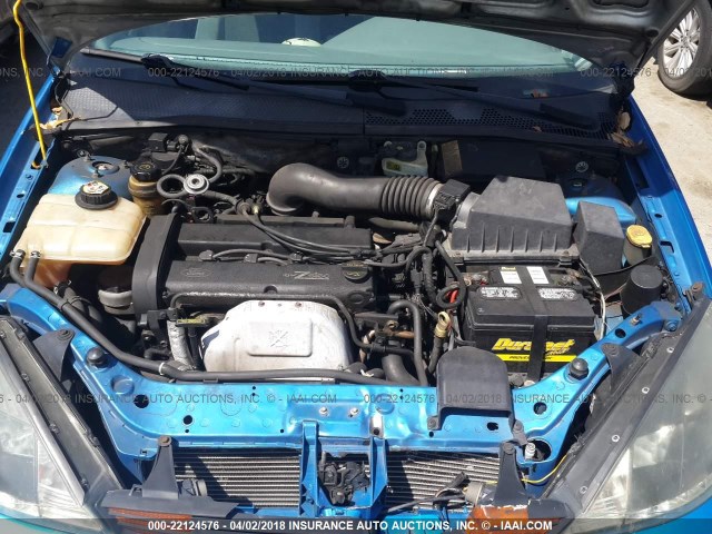 3FAFP37332R142763 - 2002 FORD FOCUS ZX5 BLUE photo 10