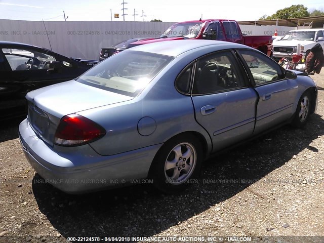 1FAFP53U97A131911 - 2007 FORD TAURUS SE BLUE photo 4