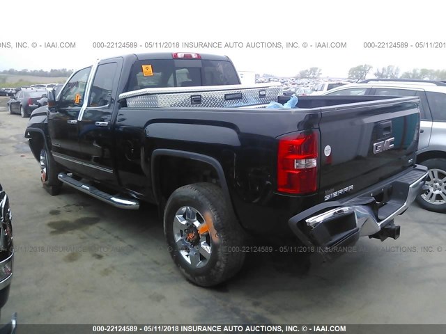 1GT22ZEG9FZ523678 - 2015 GMC SIERRA K2500 SLT BLACK photo 3