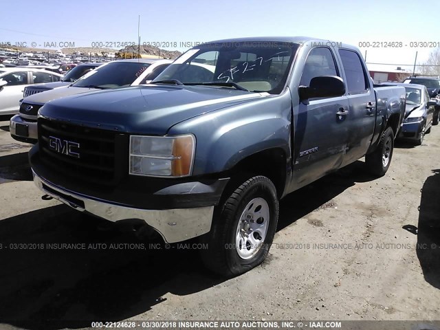 3GTP2TE37BG367909 - 2011 GMC SIERRA K1500 BLUE photo 2