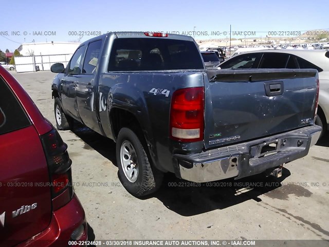 3GTP2TE37BG367909 - 2011 GMC SIERRA K1500 BLUE photo 3