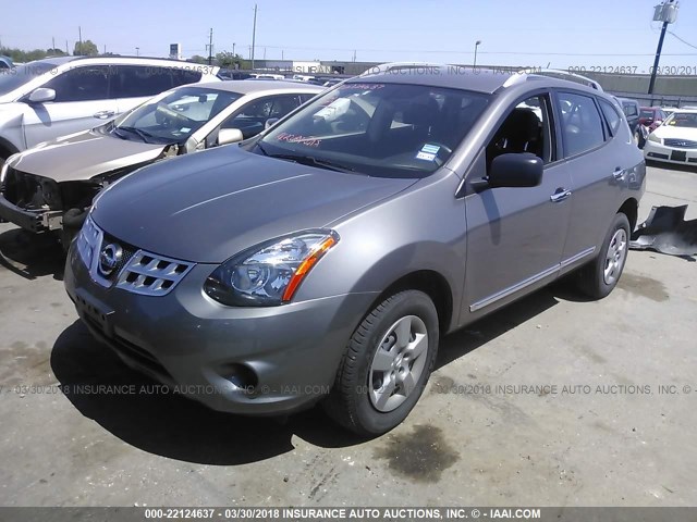 JN8AS5MT2FW159421 - 2015 NISSAN ROGUE SELECT S GRAY photo 2