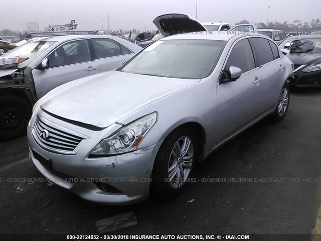 JN1DV6AP7BM602944 - 2011 INFINITI G25 JOURNEY SILVER photo 2