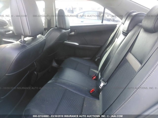 4T1BF1FK0CU603500 - 2012 TOYOTA CAMRY SE/LE/XLE BLACK photo 8