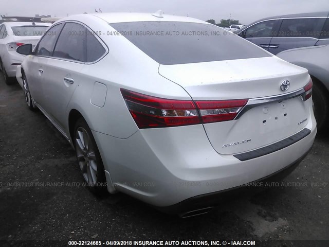 4T1BK1EB4FU185542 - 2015 TOYOTA AVALON XLE/PREMIUM/TOURING/LTD WHITE photo 3