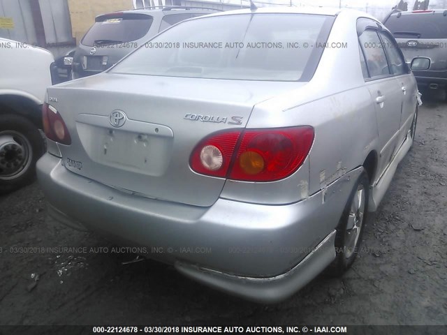 2T1BR32E64C316300 - 2004 TOYOTA COROLLA CE/LE/S SILVER photo 4