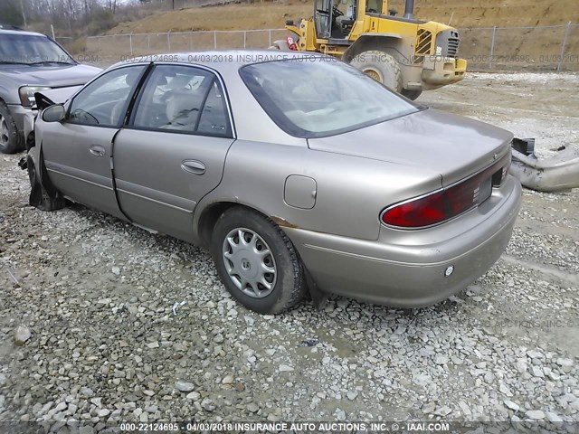 2G4WS52J521111377 - 2002 BUICK CENTURY CUSTOM GOLD photo 3