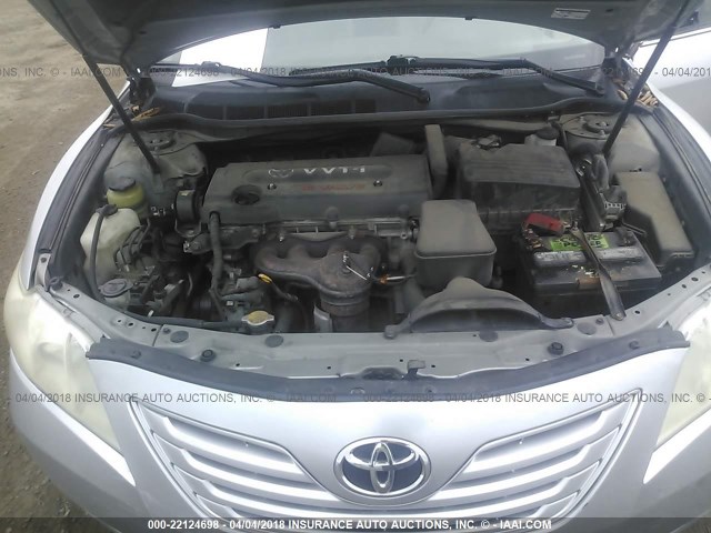 4T1BE46K57U660009 - 2007 TOYOTA CAMRY NEW GENERAT CE/LE/XLE/SE GRAY photo 10