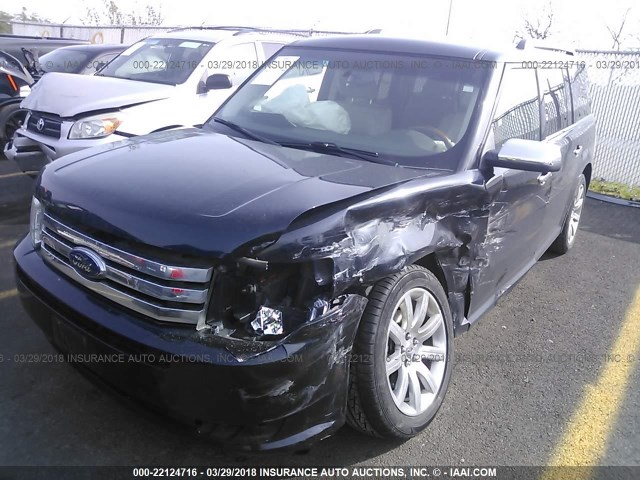 2FMGK5DC6ABA46308 - 2010 FORD FLEX LIMITED BLACK photo 2