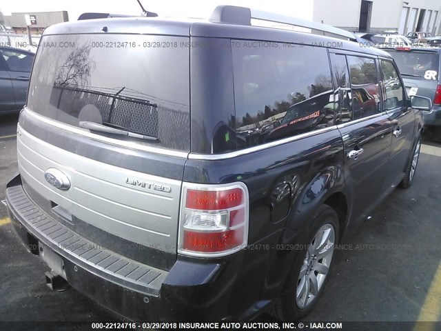 2FMGK5DC6ABA46308 - 2010 FORD FLEX LIMITED BLACK photo 4