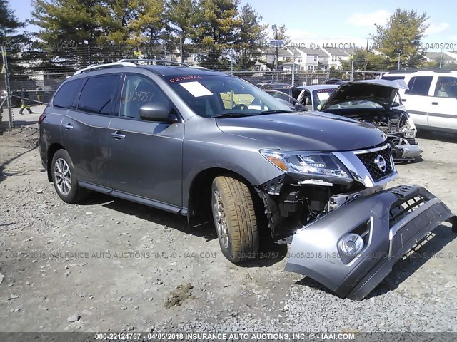 5N1AR2MM0FC658293 - 2015 NISSAN PATHFINDER S/SV/SL/PLATINUM 灰色 照片 1