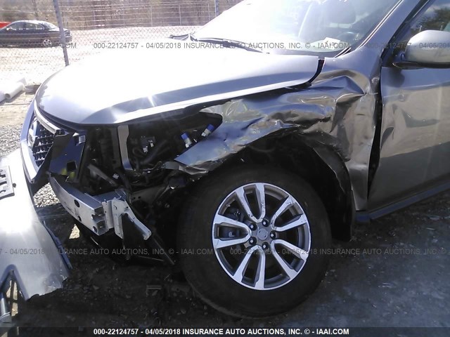 5N1AR2MM0FC658293 - 2015 NISSAN PATHFINDER S/SV/SL/PLATINUM 灰色 照片 6