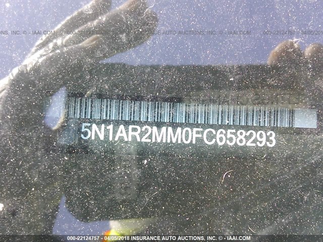 5N1AR2MM0FC658293 - 2015 NISSAN PATHFINDER S/SV/SL/PLATINUM 灰色 照片 9
