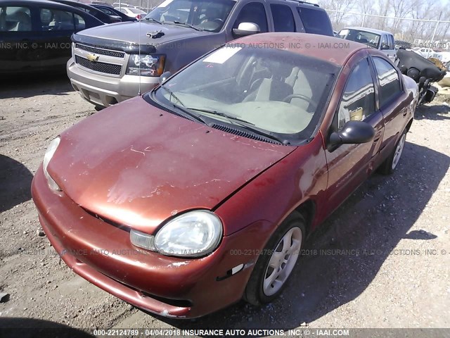 1B3ES46CX1D268526 - 2001 DODGE NEON SE/ES ORANGE photo 2