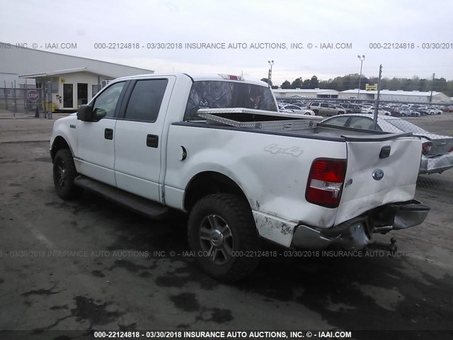 1FTPW14V48FA55925 - 2008 FORD F150 SUPERCREW WHITE photo 3