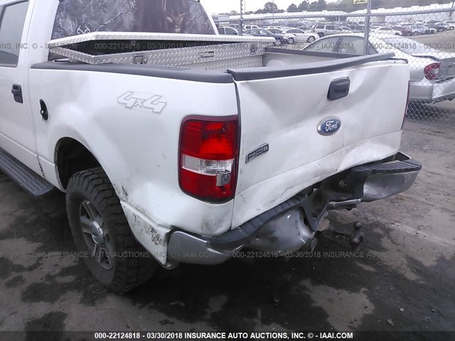 1FTPW14V48FA55925 - 2008 FORD F150 SUPERCREW WHITE photo 6