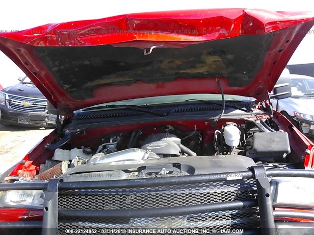 1GCHK23U67F152332 - 2007 CHEVROLET SILVERADO K2500 HEAVY DUTY RED photo 10