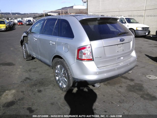 2FMDK4KC9ABA65788 - 2010 FORD EDGE LIMITED SILVER photo 3