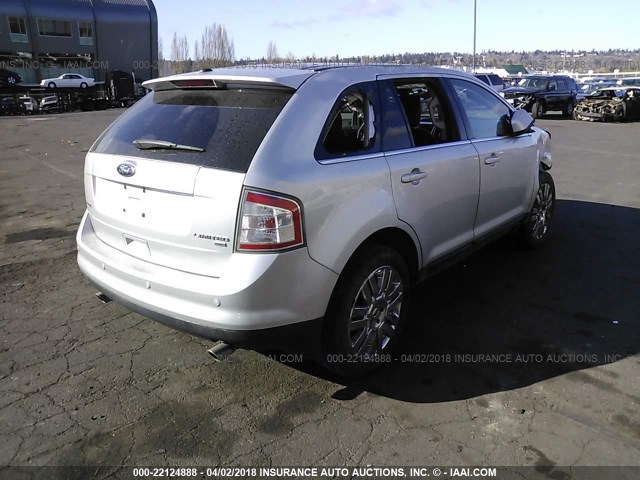2FMDK4KC9ABA65788 - 2010 FORD EDGE LIMITED SILVER photo 4