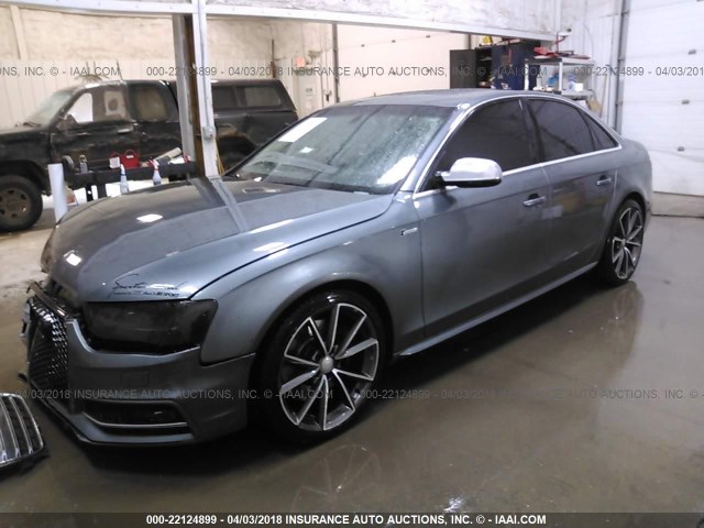 WAUBGAFL3DA131383 - 2013 AUDI S4 PREMIUM PLUS GRAY photo 2