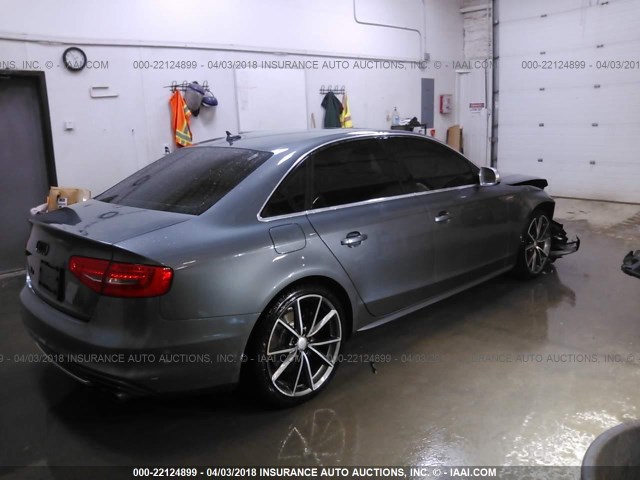 WAUBGAFL3DA131383 - 2013 AUDI S4 PREMIUM PLUS GRAY photo 4