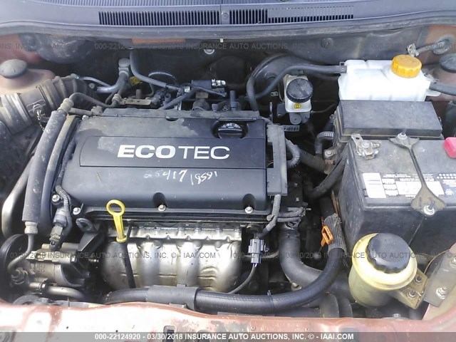 KL1TD5DE1BB238538 - 2011 CHEVROLET AVEO LS/LT 橙色 照片 10