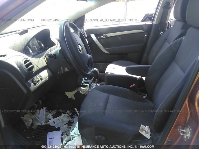 KL1TD5DE1BB238538 - 2011 CHEVROLET AVEO LS/LT 橙色 照片 5