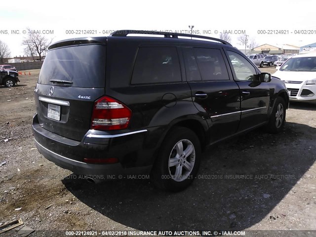 4JGBF71E27A200842 - 2007 MERCEDES-BENZ GL 450 4MATIC BLACK photo 4