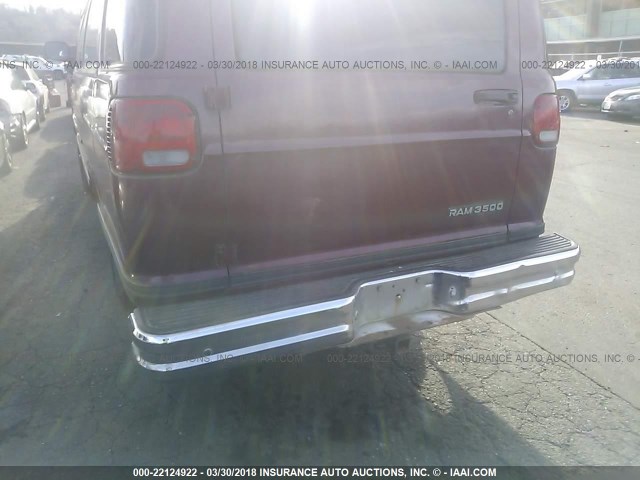 2B5WB35YXWK126998 - 1998 DODGE RAM WAGON B3500 RED photo 6