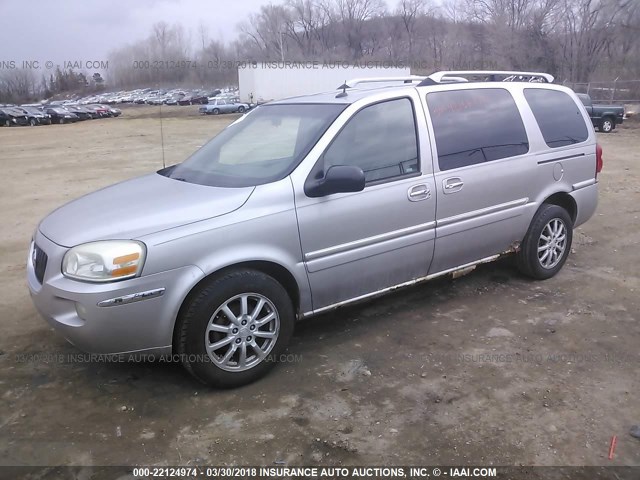 5GADV33L35D216792 - 2005 BUICK TERRAZA CXL SILVER photo 2