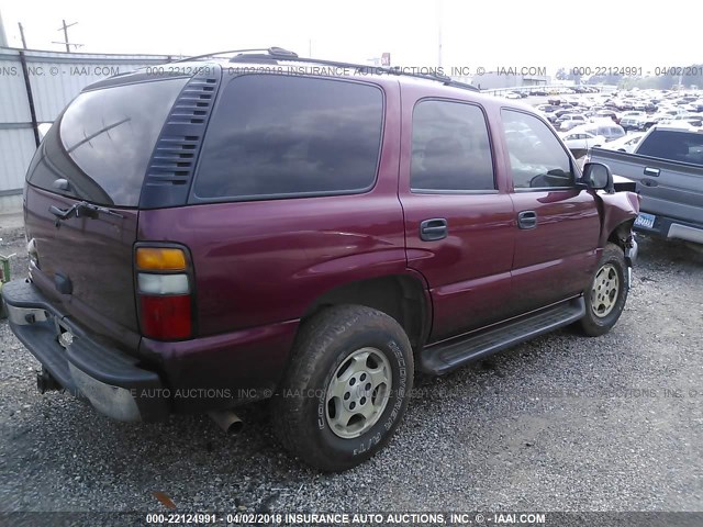 1GNEC13V46R112760 - 2006 CHEVROLET TAHOE C1500 MAROON photo 4