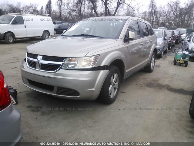 3D4GG57V59T204837 - 2009 DODGE JOURNEY SXT GOLD photo 2