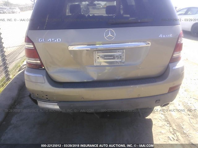 4JGBF71E88A345479 - 2008 MERCEDES-BENZ GL 450 4MATIC GOLD photo 6