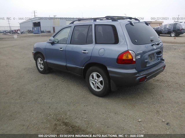 KM8SC83D91U089618 - 2001 HYUNDAI SANTA FE GLS/LX BLUE photo 3