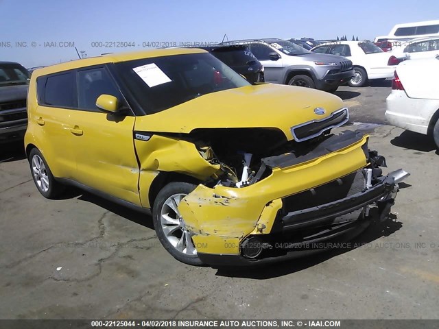 KNDJP3A52E7077401 - 2014 KIA SOUL + YELLOW photo 1