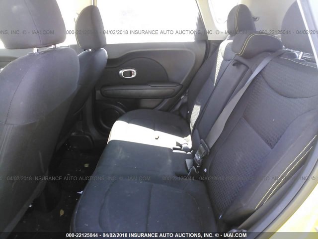 KNDJP3A52E7077401 - 2014 KIA SOUL + YELLOW photo 8