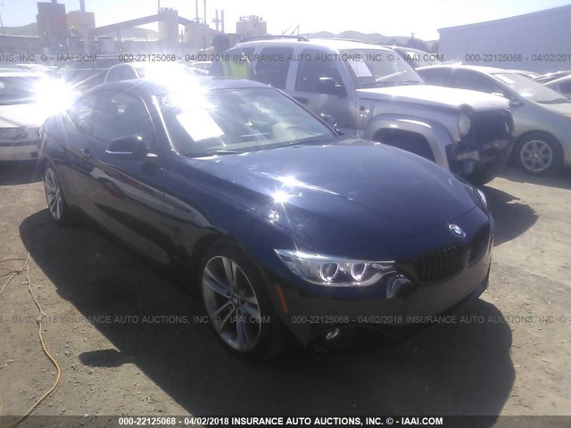 WBA3N7C5XFK225518 - 2015 BMW 428 I BLUE photo 1