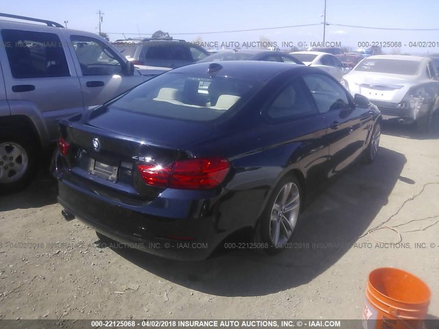 WBA3N7C5XFK225518 - 2015 BMW 428 I BLUE photo 4