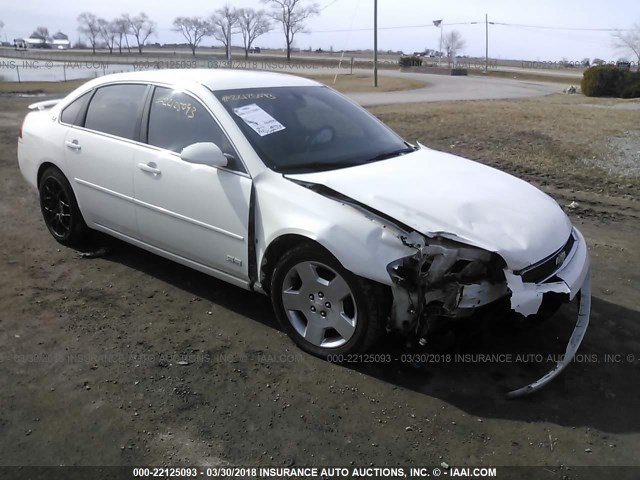 2G1WD58C181326571 - 2008 CHEVROLET IMPALA SUPER SPORT WHITE photo 1