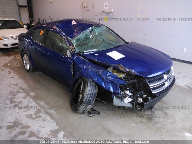 1C3CDZCB4CN206887 - 2012 DODGE AVENGER SXT BLUE photo 1