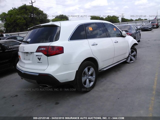 2HNYD2H61BH530711 - 2011 ACURA MDX TECHNOLOGY WHITE photo 4