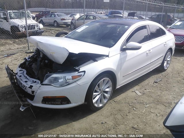 WVWHN7ANXCE548358 - 2012 VOLKSWAGEN CC LUXURY WHITE photo 2