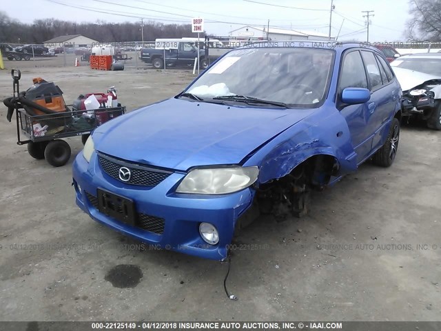 JM1BJ245X31114139 - 2003 MAZDA PROTEGE PR5 BLUE photo 2