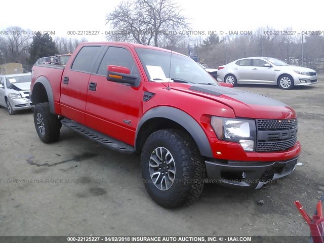 1FTFW1R67CFB35161 - 2012 FORD F150 SVT RAPTOR RED photo 1